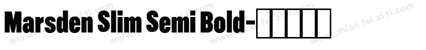 Marsden Slim Semi Bold字体转换